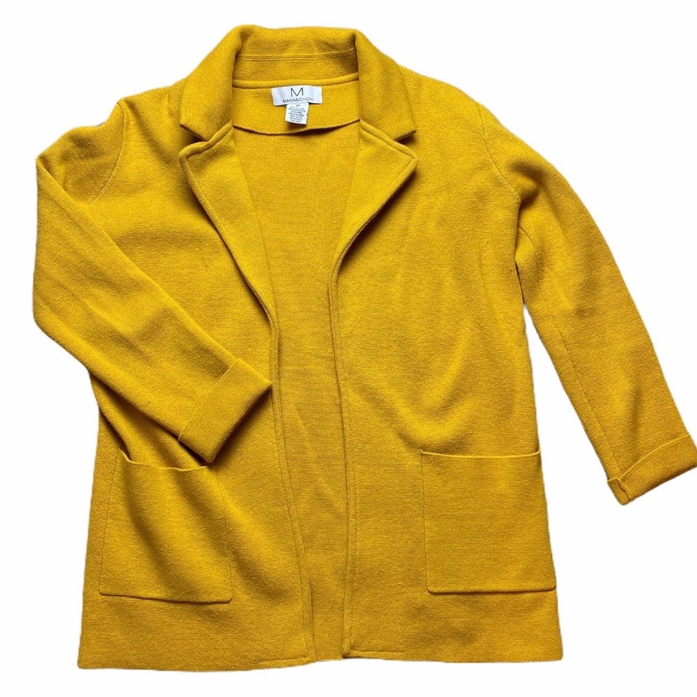 Magaschoni Wool Blend Mustard Yellow Sweater